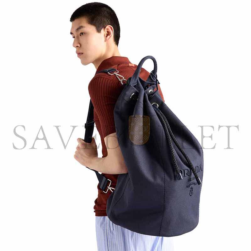 PRADA CANVAS DRAWSTRING DUFFLE BAG 2VY011 (55*34*34cm)